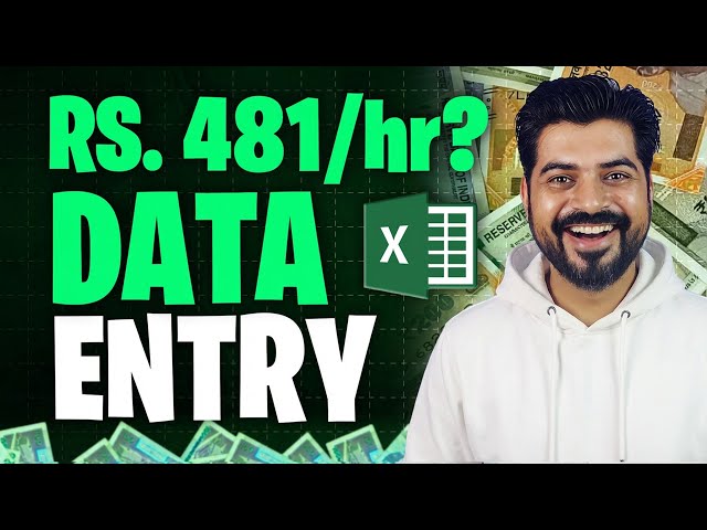 Excel Data Entry work Rs. 481 per hour ❓ (Second Salary)