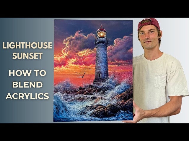 How to Blend STEP by STEP Realistic Clouds Acrylic Painting