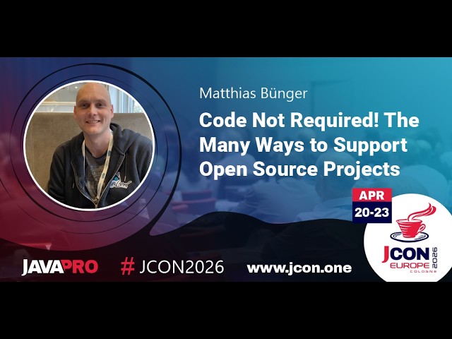 Code Not Required! The Many Ways to Support Open Source Projects | Matthias Bünger (EN)
