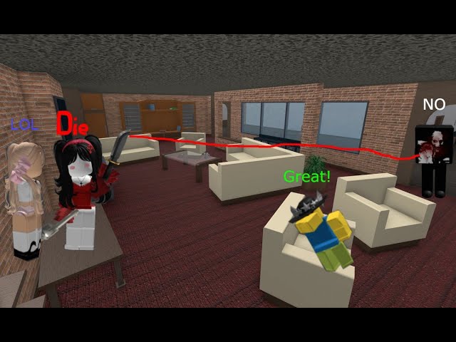 Trolling as invisible in Mm2 + Teamers (roblox)