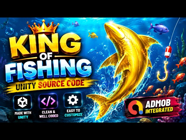 King Of Fishing Game Unity Source Code | Unity Fishing Game 2d Template | Unity Game