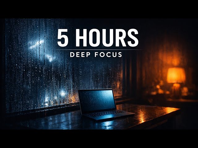 5 Minutes Rainy Night Coding Ambience 🌧️ Deep Focus Dark Room for Study & Productivity..