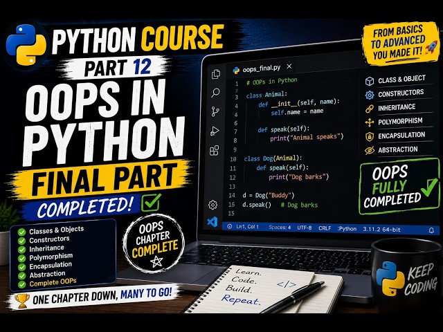 Python Complete Course for Beginners – Part 12 | OOPs in Python – Final Part