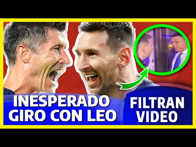 🔥¡𝘼𝙮𝙗𝙖́!🔥 LEWANDOWSKI 𝙎𝙤𝙧𝙥𝙧𝙚𝙣𝙙𝙚 Con LEO MESSI 🔴 𝘽𝙧𝙪𝙩𝙖𝙡 𝙀𝙣𝙘𝙪𝙚𝙣𝙩𝙧𝙤 de MESSI con RONALDO 🟥