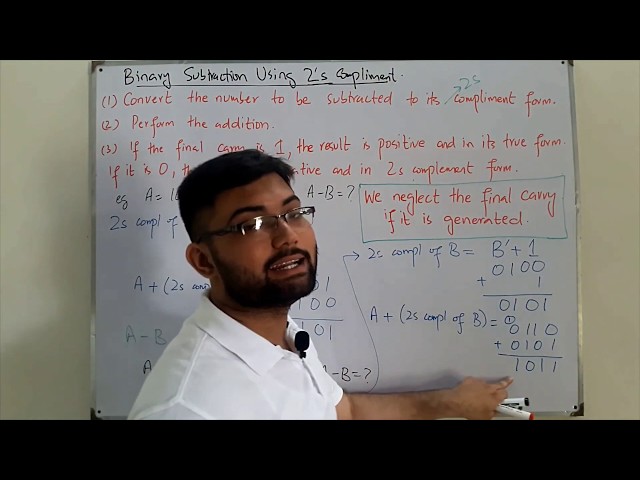 Binary Subtraction Using 2's Compliment