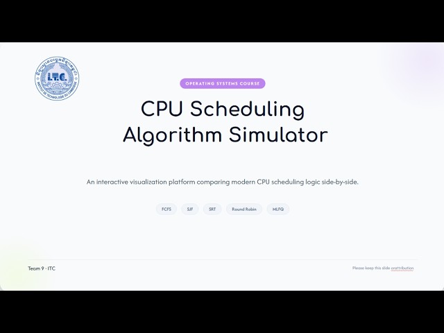 CPU Scheduling Algorithm Simulator