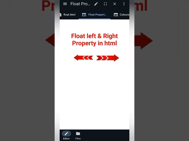 Float Left & Right Property in html #float #htmlandcss #coding