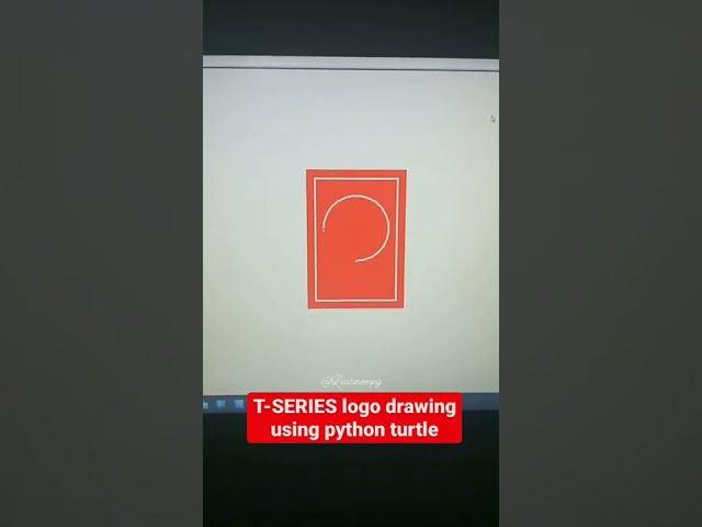 T-SERIES Logo Drawing Using Python Turtle | Python Turtle Graphics | Instagram Reels | @tseries