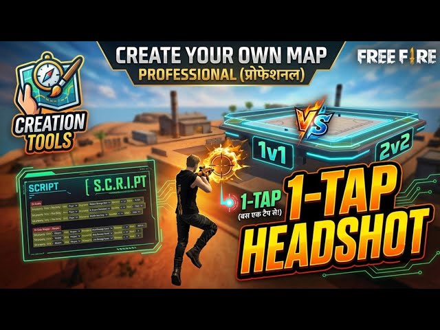 How To Create Only Headshot Craftland Map Kaise Banaye | Only One Tap Craftland Map Desgin Script FF
