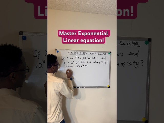 Solve Linear exponential equation like no one else! #satmath #maths #mathematicsproblem #exponential