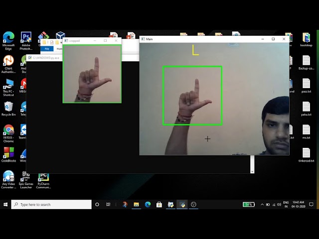 SIGN LANGUAGE DETECTION USING OPEN-CV AND HAAR CASCADE
