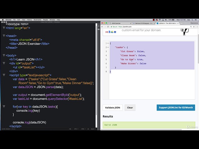 3  JSON Exercise Use String Values as Data