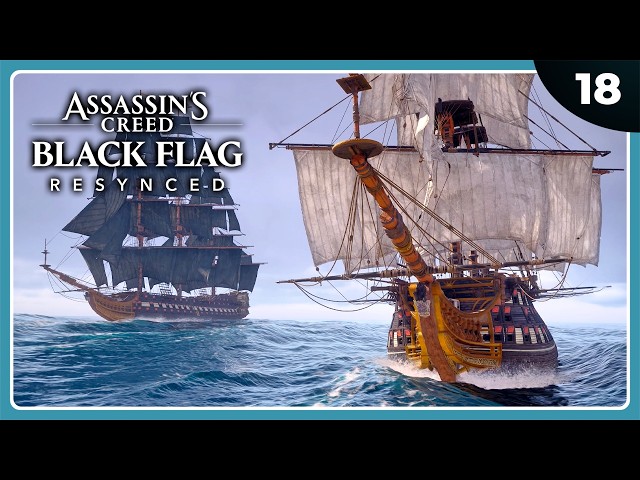 ACBF #18 | ME ENFRENTO A 2 BUQUES DE GUERRA | ASSASSIN'S CREED BLACK FLAG RESYNCED Gameplay Español