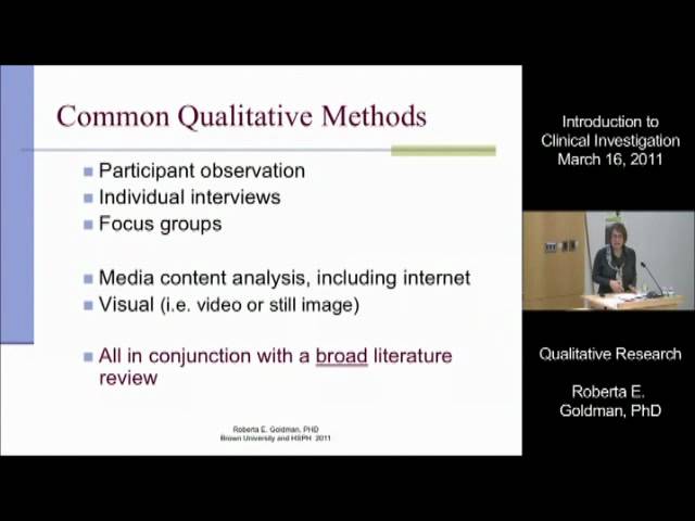 Qualitative Research for Public Health and Clinical Investigation