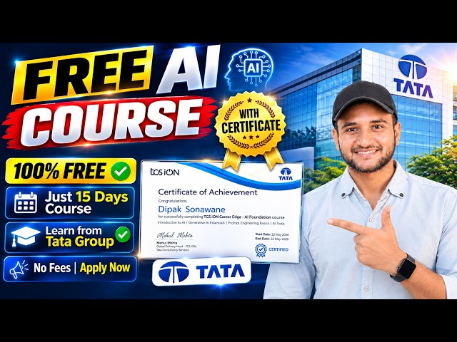 TATA FREE AI Prompt Engineer Course 🔥 + Certificate in just 15 Days | Don't Miss | Apply Online