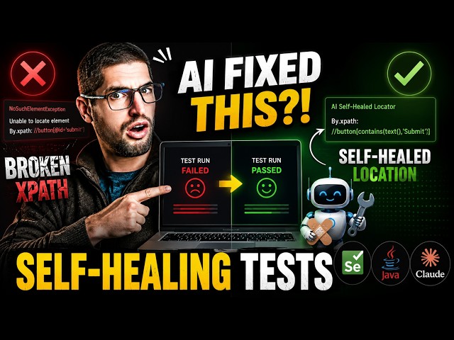 I Built a SELF-HEALING Selenium Framework Using Claude AI (No More Flaky Tests!) #claude #selenium