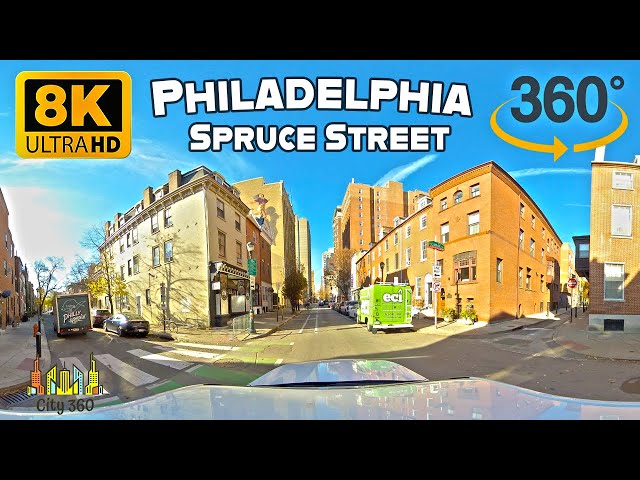 Philadelphia - Spruce Street - VR 360 8K Video