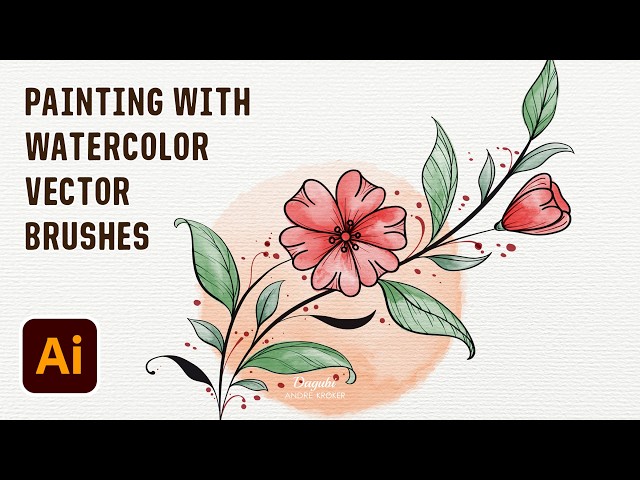 Painting Watercolor Vector Flowers in Illustrator – From Sketch to Finished Vector Graphic