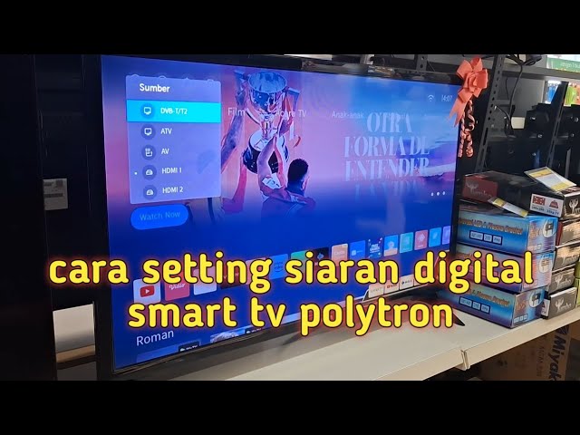 Cara setting siaran digital smart tv polytron