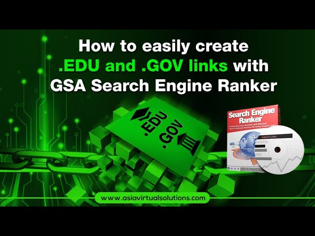 How to use GSA Search Engine ranker to easily create only  edu and  gov links