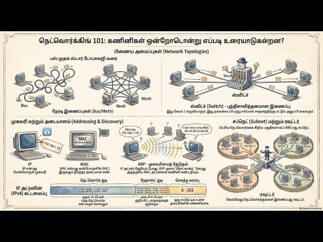 நெட்வொர்க் ரகசியங்கள் Computer Networking | Topologies, IP & MAC Addresses, Subnets & Routing