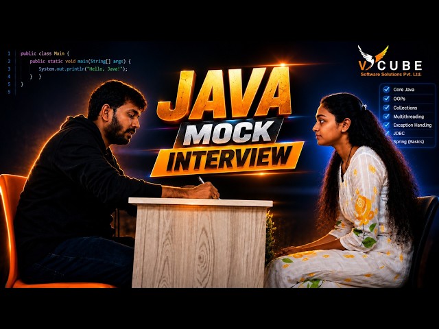 Real-Time Java Full Stack Mock Interview for Freshers | Technical Round |@VCUBESoftwareSolutions
