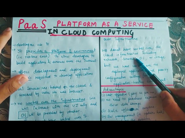 Lecture-7 Platform as a Service (PaaS) in Cloud Computing || Service Models in Cloud Computing