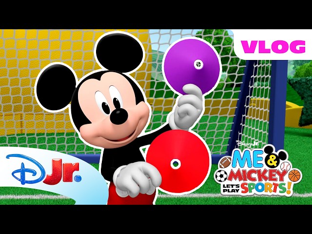 Help Minnie Kick a Ball Through Seven Colorful Cones! 🌈 | Me & Mickey | Disney Jr.