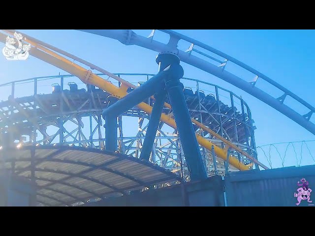 Apocalypse On-Ride and Entrance to Exit Queue POV Wooden coaster at Six Flags Magic Mountain CA 2025