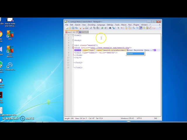 How to make a html search script