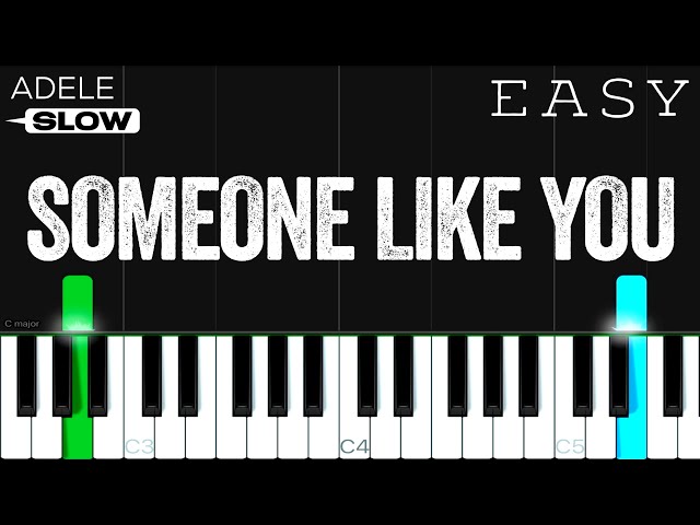 Adele - Someone Like You | SLOW EASY PIano Tutorial