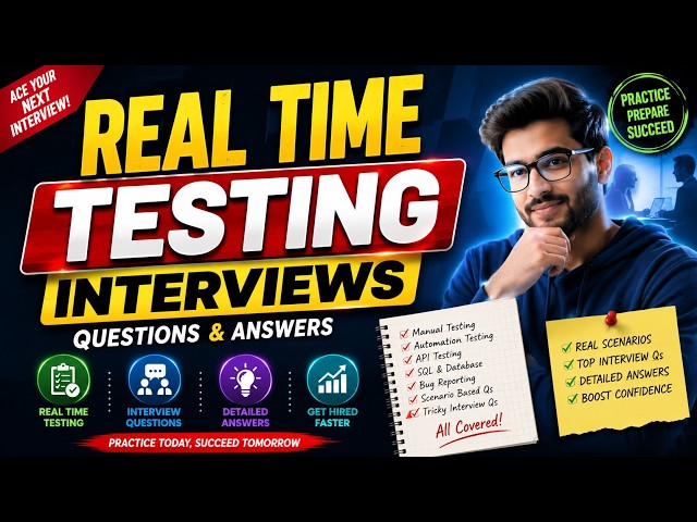 Real-TimeTesting Interview Questions and WorkManual&Automation LiveProject Using AIAgents#Agentic AI