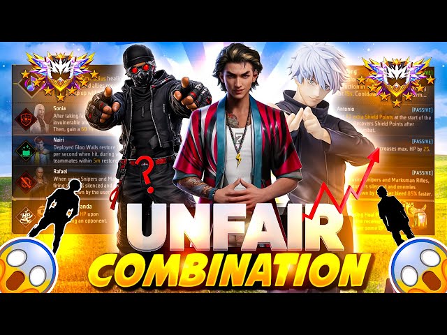 UNFAIR COMBO BR RANK 2026🔥🔥🎯 | br rank best character combination | best character skill for br rank