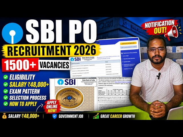 SBI PO Recruitment 2026 Out | 1500+ Vacancies