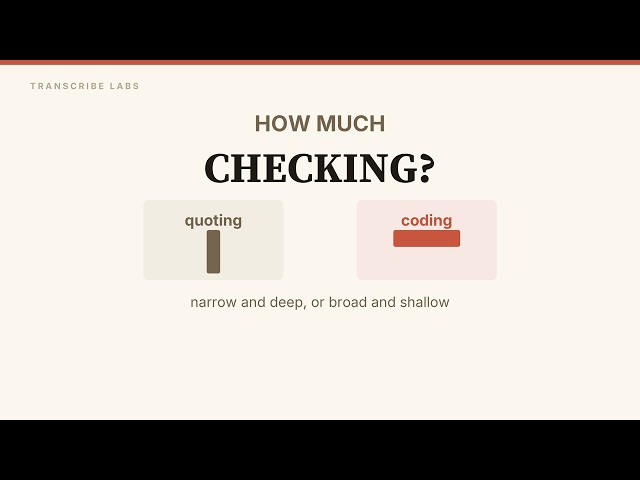 How long should you spend checking a transcript?