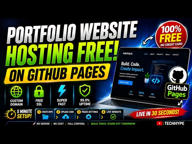 Free Portfolio Website in 5 Minutes — GitHub Pages Full Tutorial