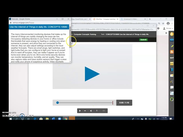 Computer Concepts Cengage Video Instructions