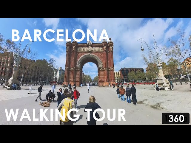 360 Walking Tour of Barcelona’s Arc de Triomf & Park | Sunny May Day in 2025!