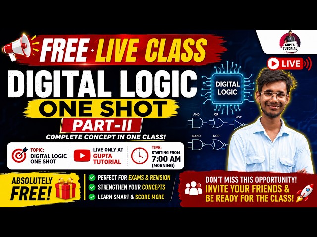 Digital Logic One Shot Video Part-II | Live Classes | Important Questions | Complete DL Revision |