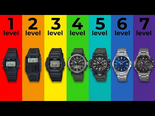 Los 7 niveles de los relojes Casio