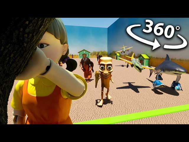 VR 360° - Tung Tung Tung Sahur In Red Light , Green Light | Squid Game 2