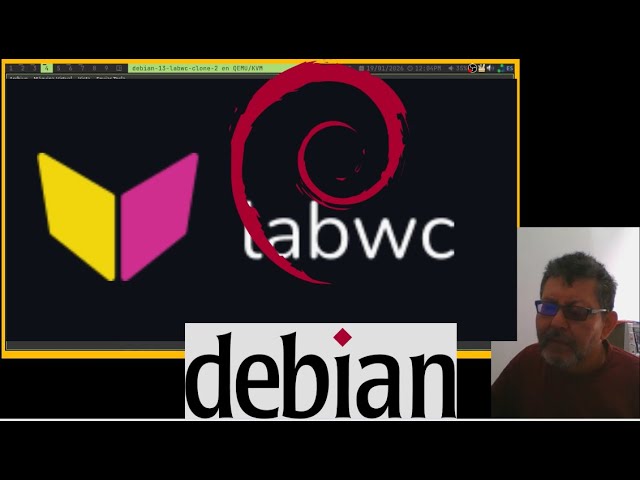 Así va la Configuración de LABWC en Linux Debian 13 Trixie - Wayland para equipos modestos