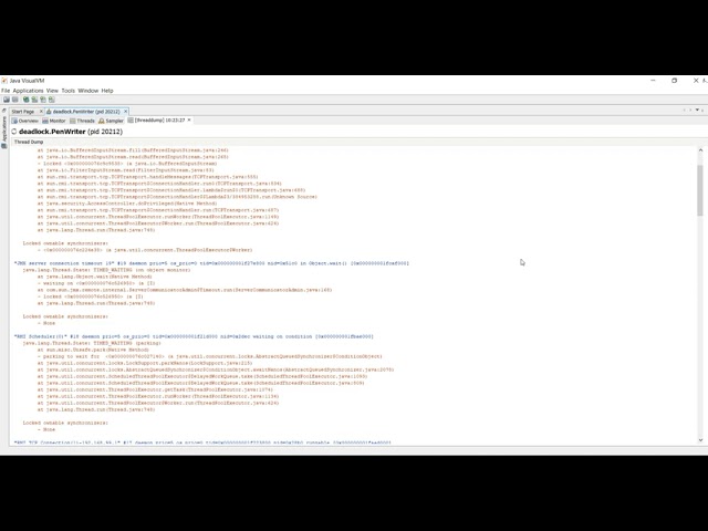 Detecting deadlock by using VisualVM  Jstack #jstack #multithreding #visualvm