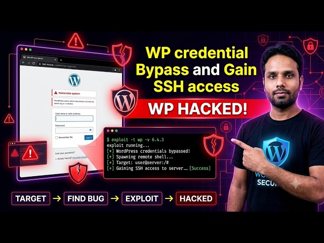 Hacked ! WordPress Credential Bypass → Brute-force SSH Access | Penetration Testing Lab | #hacking