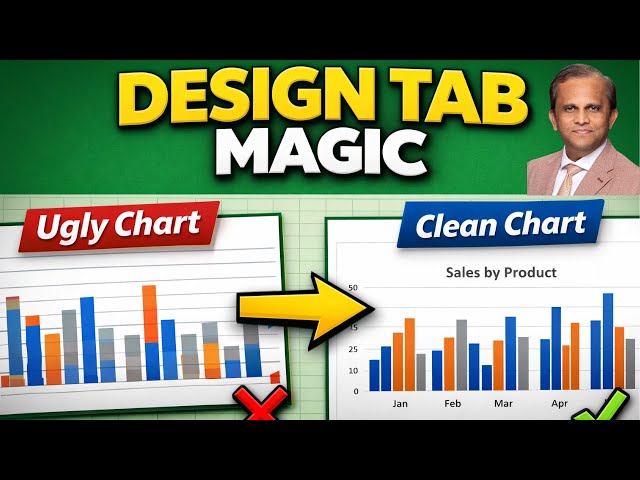 67. Stop Making Ugly Charts! Use Excel Chart Design Tab Properly