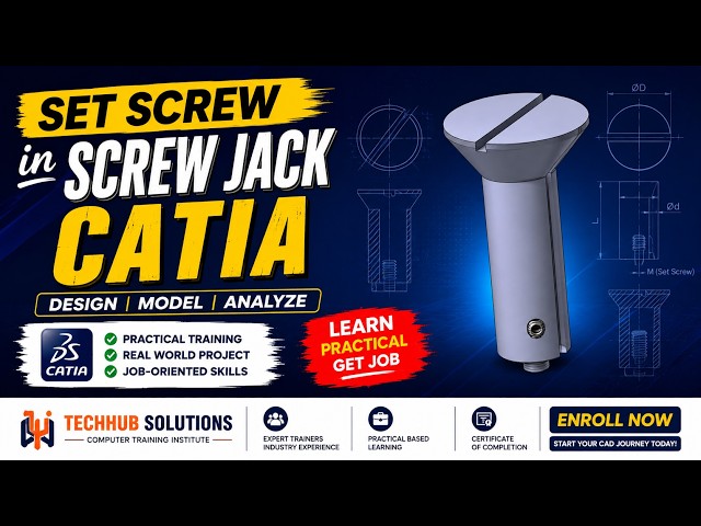 SET SCREW in SCREW JACK | CATIA