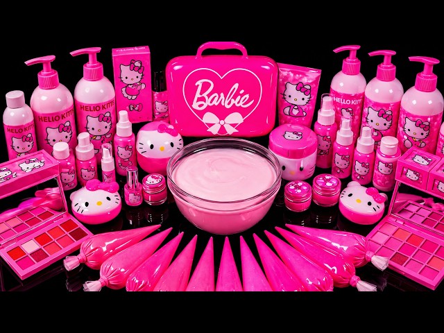 PINK CLOUD SLIME 🎀 30 Minutes Mixing Makeup and Glitter into Clear Slime | Tana Slime ASMR