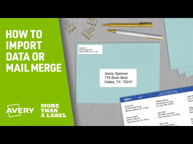 Never Fill Out Addresses by Hand Again: Data & Mail Merge Tutorial for Avery Design & Print Online