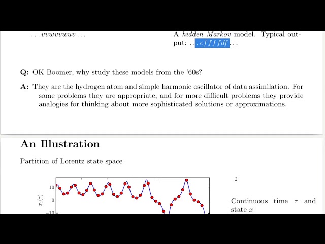 Hidden Markov Models and Dynamical Systems