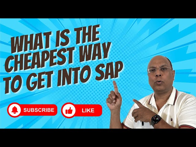 What is the cheapest way to become a SAP Consultant .